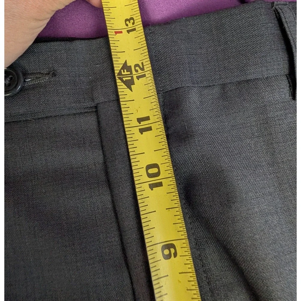 Haggar Black Label NWT Dress Pants Mens 36x32 Double Pleated Cuffed Gray